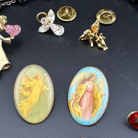 Lot Mix Christian Religious Catholic Faith Rosary Pins Jewelry Vintage to Now - Picture 7 of 12